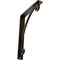 Ekena Millwork Legacy Wrought Iron Bracket, (Single center brace), Antiqued Brass 1 1/2"W x 7 1/2"D x 10"H BKTM01X07X10SLEABS - alternate 1